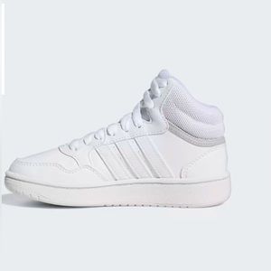 Kids Adidas Hoops Mid Basketball Sneakers (Sz 2)